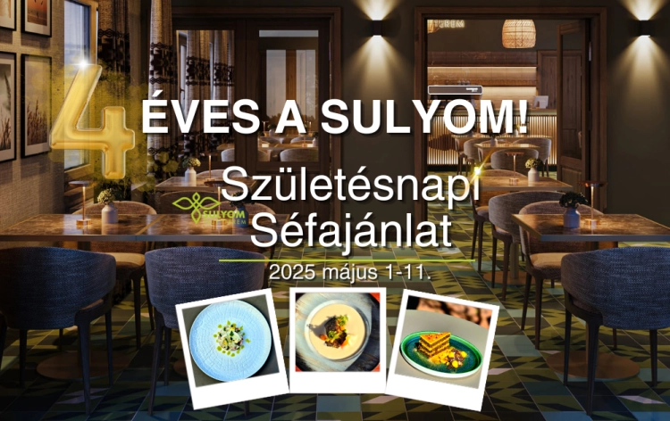 4 éves lett a Sulyom Tájétterem, a Tisza-tó és az Élményfalu Sarud étterme